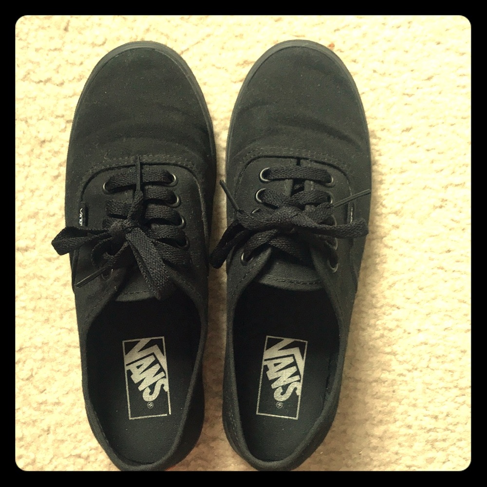 Vans all black sneakers